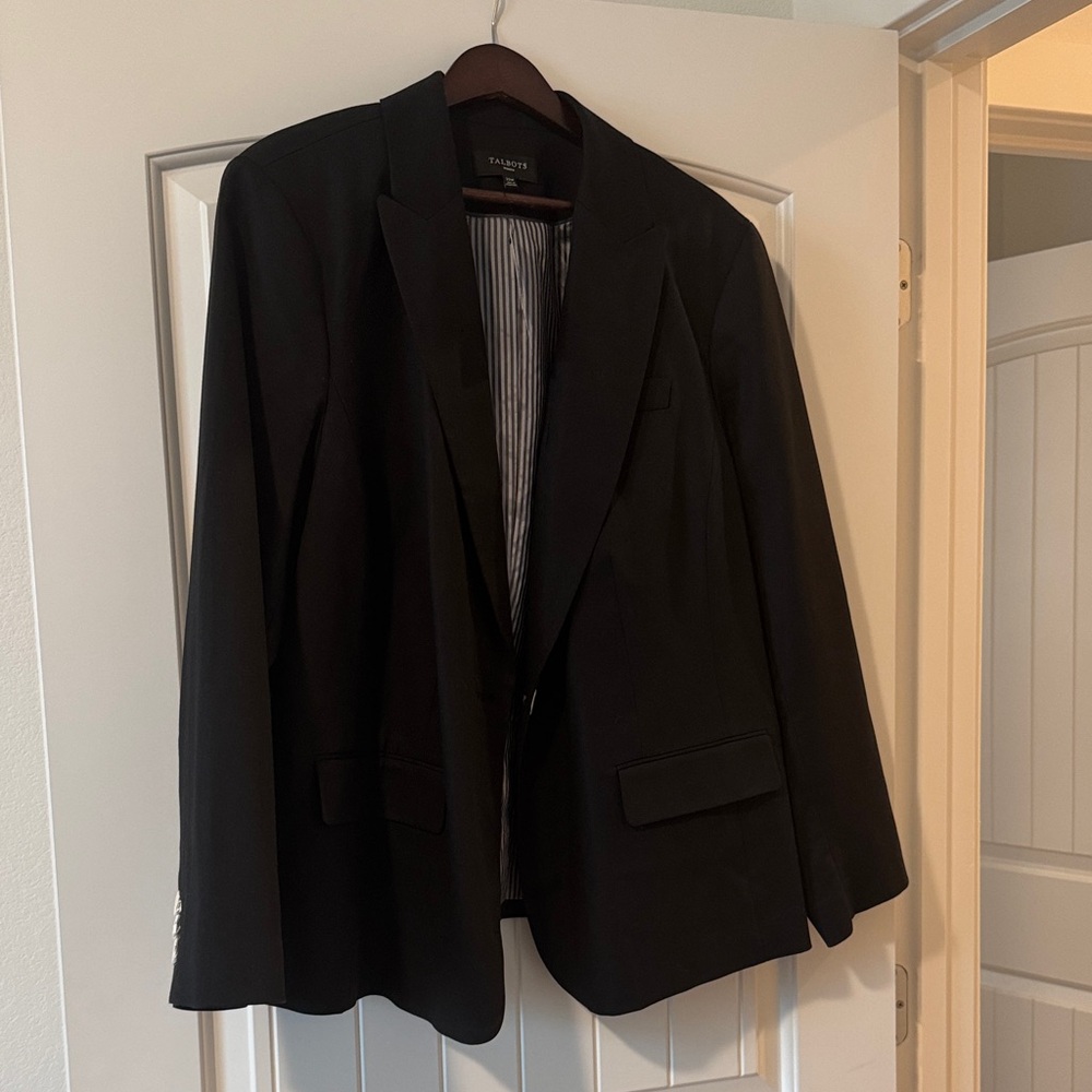 Talbots Classic Black womens black Blazer